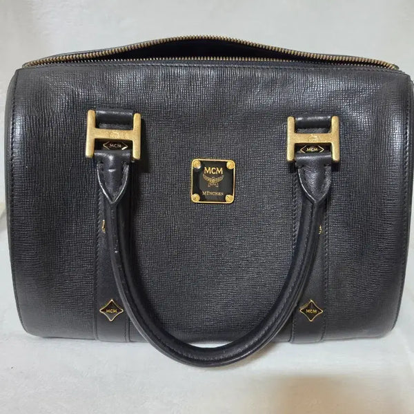 [BUNJANG] MCM Black Leather Tote Bag / 정품 mcm 블랙 가죽