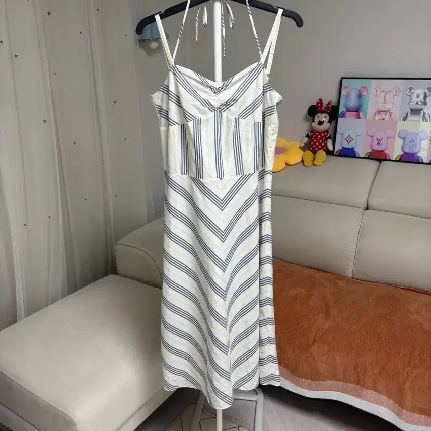 [BUNJANG] Beanpole Lady Striped Sleeveless Dress / 빈폴레이디 원피스