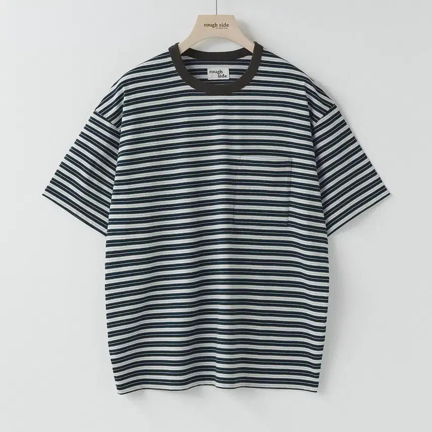 [BUNJANG] Roughsides 26SS Multi Stripe Half Sleeve T-Shirt / 러프사이드 26SS 멀티 스트라이프 하프 슬리브 반팔티