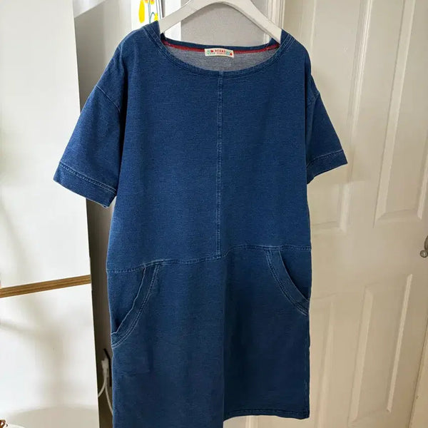 [BUNJANG] BEAMS Short Sleeve Denim Dress / 빔즈 데님원피스 청원피스 반팔데님원피스