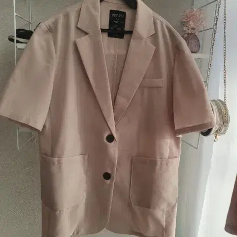 [BUNJANG] Hotping Summer Short Sleeve Jacket Beige Free Size / 핫핑