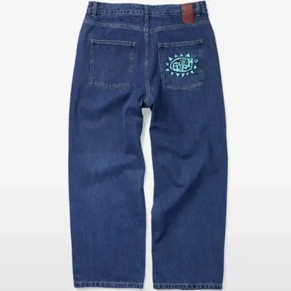 [BUNJANG] YESEYESEE Flower Rivet Denim Indigo XL / 예스아이씨 플라워 리벳 데님 인디고 XL사이즈