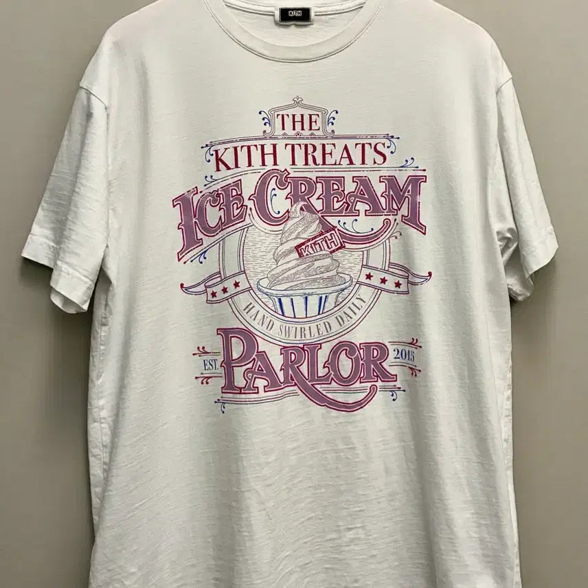 [BUNJANG] Kith Cotton Treats Parlor Graphic T-Shirt White / (L)Kith 키스 코튼 트리츠 팔러 그래픽 반팔티셔츠 화이트