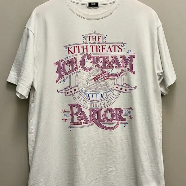 [BUNJANG] Kith Cotton Treats Parlor Graphic T-Shirt White / (L)Kith 키스 코튼 트리츠 팔러 그래픽 반팔티셔츠 화이트