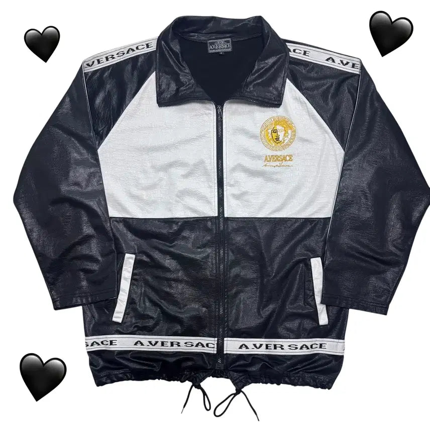[BUNJANG] 90s Alfredo Versace Python Embroidery Big Logo Jacket / 90s 알프레도 베르사체 뱀피 자수 빅로고 자켓 (No.103)