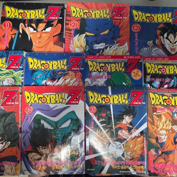 [BUNJANG] Dragon Ball Z Manga Complete Set (Volumes 1-12, Excluding Volume 9) / 드래곤볼Z 극장판 만화, 만화책 1~12권 세트 9권제외