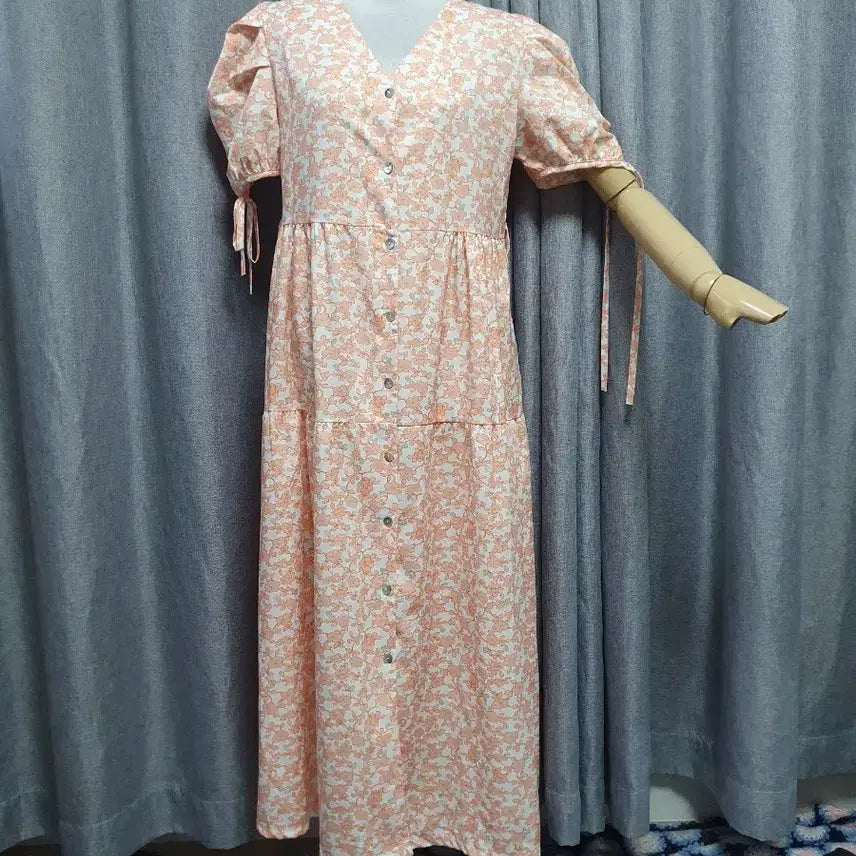 [BUNJANG] Puff Floral Maxi Dress / 퍼프 플로럴 맥시 원피스