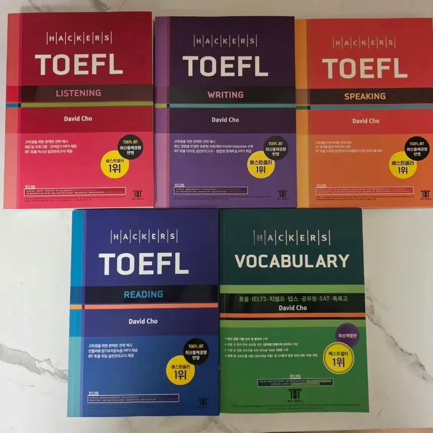 [BUNJANG] Hacker's TOEFL Complete Set (Listening, Writing, Speaking, Reading, Vocabulary) - Latest Edition / 25년 해커스 토플 리스닝/라이팅/스피킹/리딩/보카 교재 세트 [거의 새책]