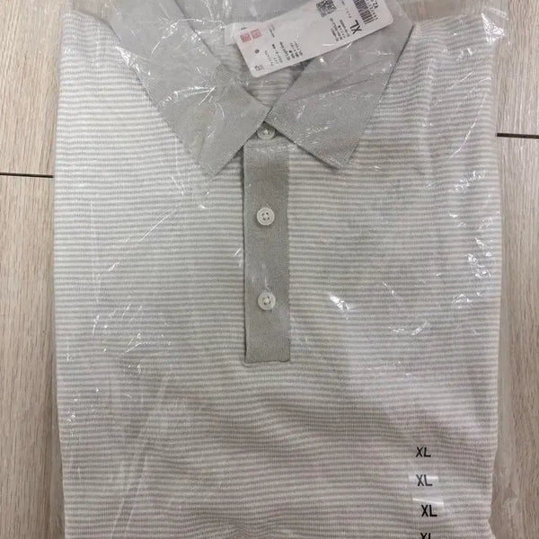 [BUNJANG] Uniqlo Washable Knit Polo Sweater (Short Sleeve) Stripe / (새제품)유니클로 워셔블니트폴로스웨터 (반팔)스트라이프