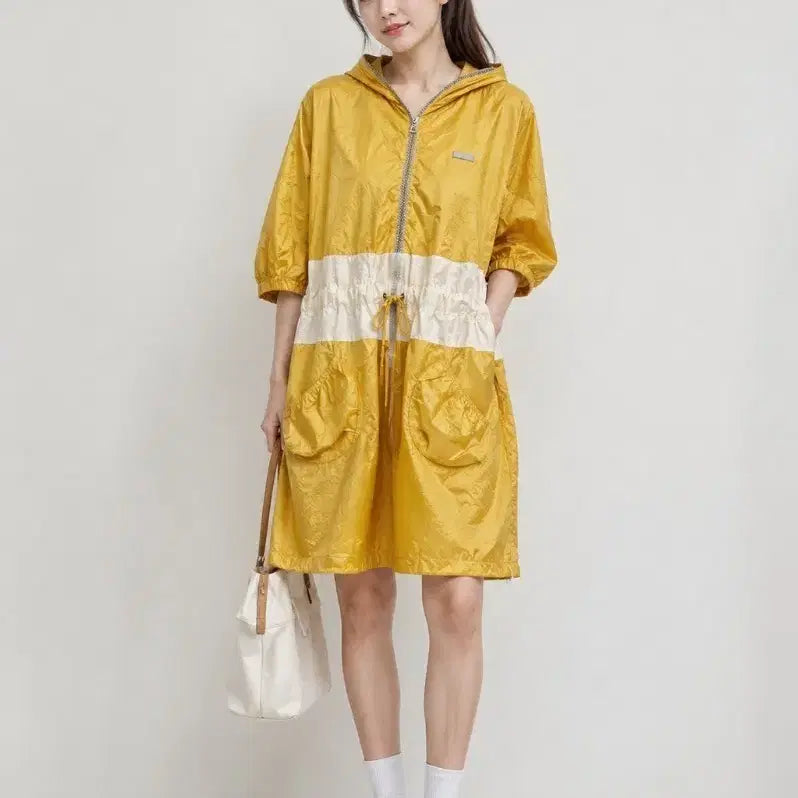 [BUNJANG] Mark &ロナ Golf Windbreaker Dress Yellow Size S / 마크앤로나 골프 바람막이 원피스 S 옐로