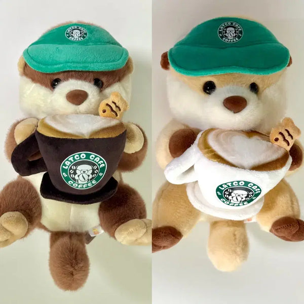 [BUNJANG] Latco Cafe 'Like Coffee' Medium Plush Set / 커피가 좋아 랏코상 중형 인형 2종 일괄