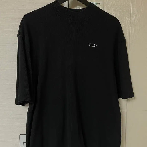[BUNJANG] 032C Logo Embroidered Knit T-Shirt - Size L / 032C 로고 자수 니트 티셔츠 L사이즈