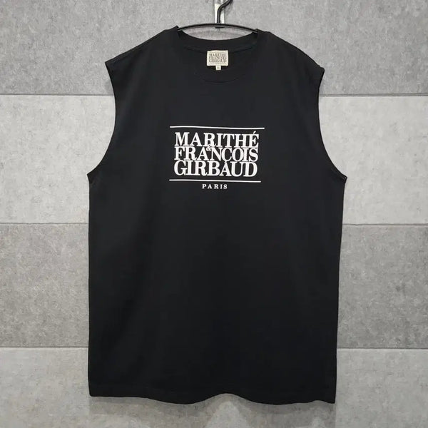 [BUNJANG] Marithe Francois Girbaud Men's Classic Logo Sleeveless Black XL / 마리떼 프랑소와 저버 남성 클래식 로고 슬리브리스 (사이즈 XL)