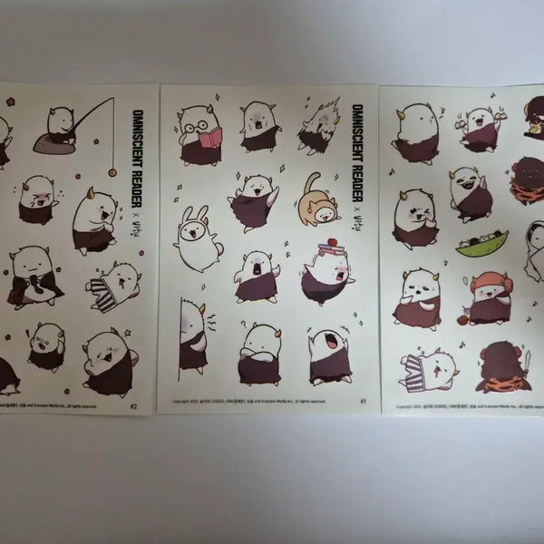 [BUNJANG] Omniscient Reader's Viewpoint Webtoon Goods Set of 3 B-Type Stickers / 전독시 웹툰 굿즈 비형스티커 3장