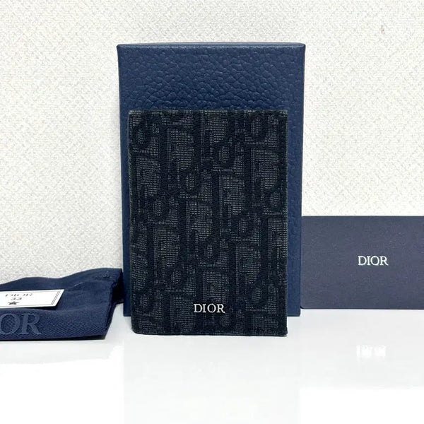 [BUNJANG] Dior Oblique Jacquard Vertical Card Holder / 디올 오블리크 자카드 버티컬 카드지갑