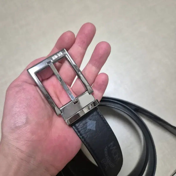 [BUNJANG] MCM Reversible Belt Silver Buckle / MCM 리버시블 벨트
