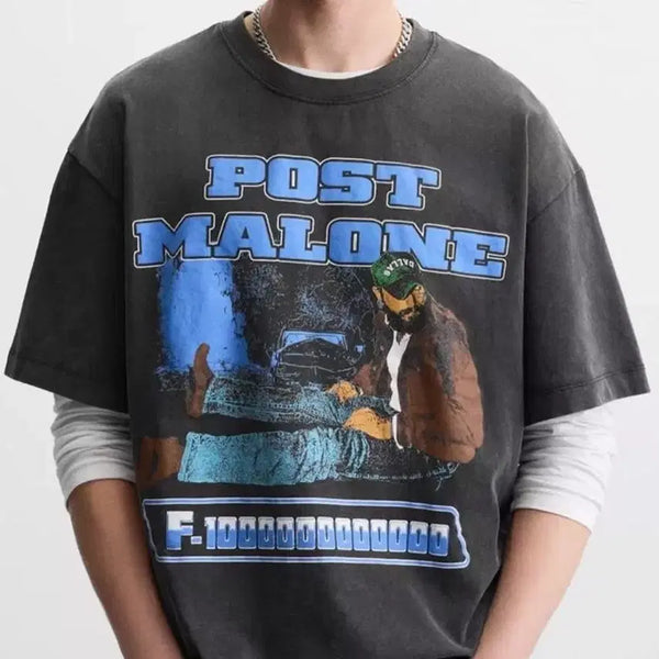[BUNJANG] Zara x Post Malone Washed Short Sleeve T-Shirt / [새상품] zara x post malone 자라 포스트말론 콜라보 워시드 반팔 티셔츠