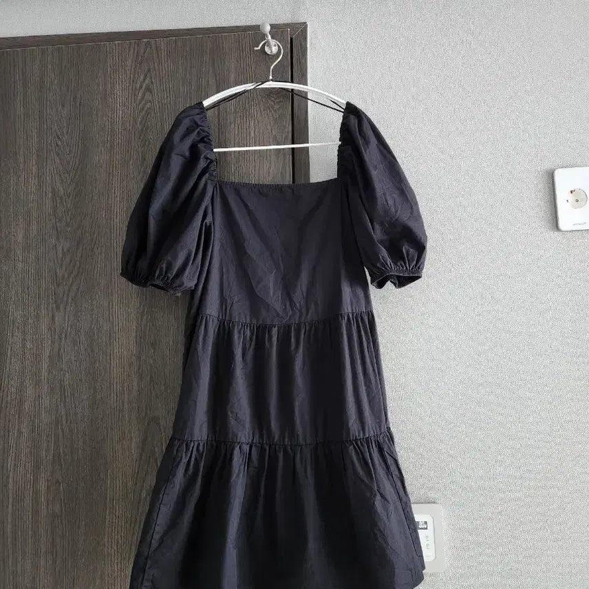 [BUNJANG] H&M Square Neck Puff Sleeve Mini Dress / H&M 스퀘어넥 퍼프 슬리브 미니 원피스 M (코튼100%)
