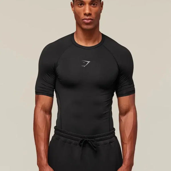 [BUNJANG] Gymshark Compression Short Sleeve Shirt L Black / 짐샤크 컴프레션 반팔 L 급처