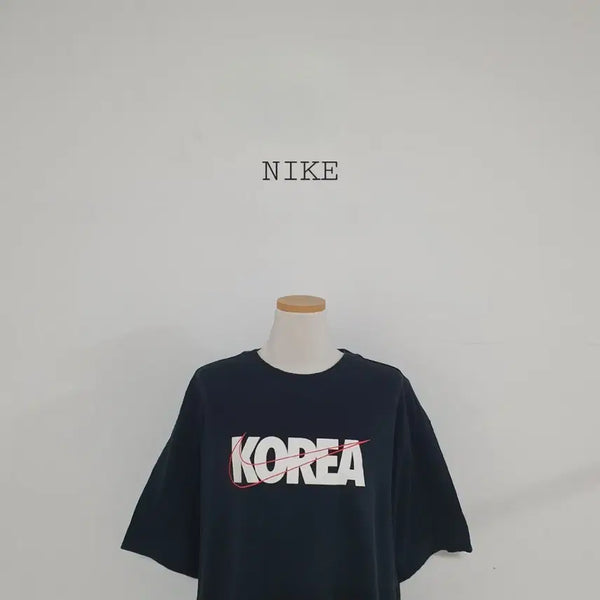 [BUNJANG] Nike Korea Black Half-Sleeve T-shirt (Size: Women's L) / 세일)No.26071407 나이키 코리아 반팔티 블랙