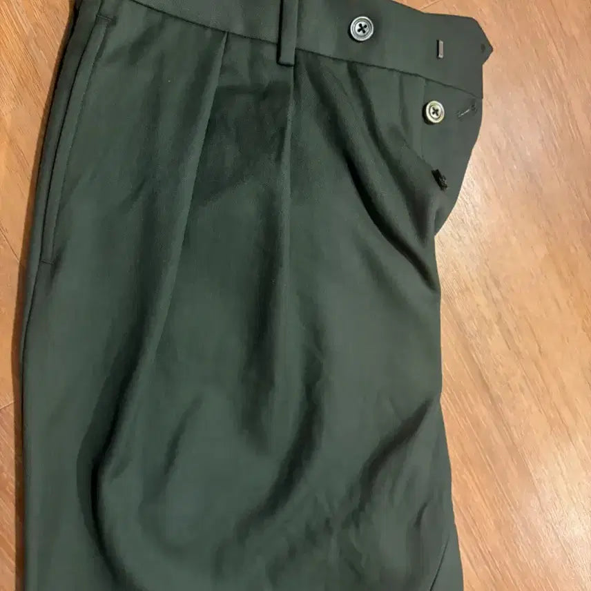 [BUNJANG] Neat "Baeksatin" Gabardine Wide-Leg Trousers Size 48 / Neat 백사틴 개버딘 와이드 48사이즈