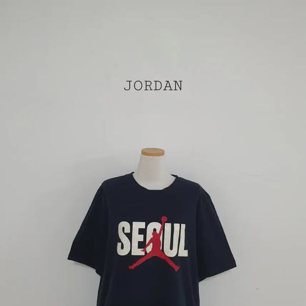 [BUNJANG] Jordan Seoul Black Big Logo Short Sleeve T-Shirt XL / 세일)No.26071409 조던 서울 블랙 반팔 티셔츠