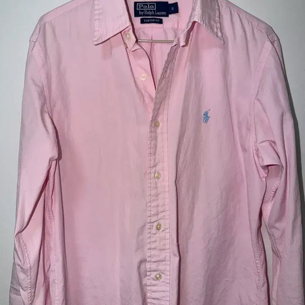 [BUNJANG] Polo Ralph Lauren Custom Fit Pink Shirt - Size S / 폴로 랄프로렌 연핑크 커스텀핏 셔츠 S