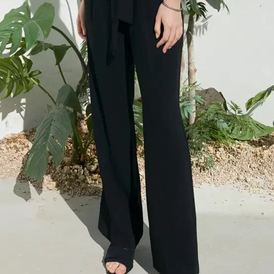 [BUNJANG] Oui Loosy Long Slacks (Black) / [새상품] 우이 롱 슬랙스 ou634 (블랙)