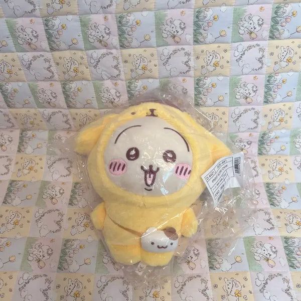 [BUNJANG] Chiikawa Usagi x Pompompurin Plush Doll (Sealed) / 치이카와 우사기 폼폼푸린 누이 인형 미개봉 먼작귀 산리오 콜라보