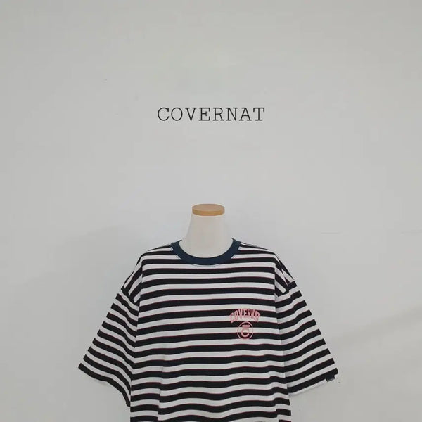 [BUNJANG] Covernat Striped Short Sleeve T-Shirt XL / 세일)No.26071412 커버낫 스트라이프 반팔티