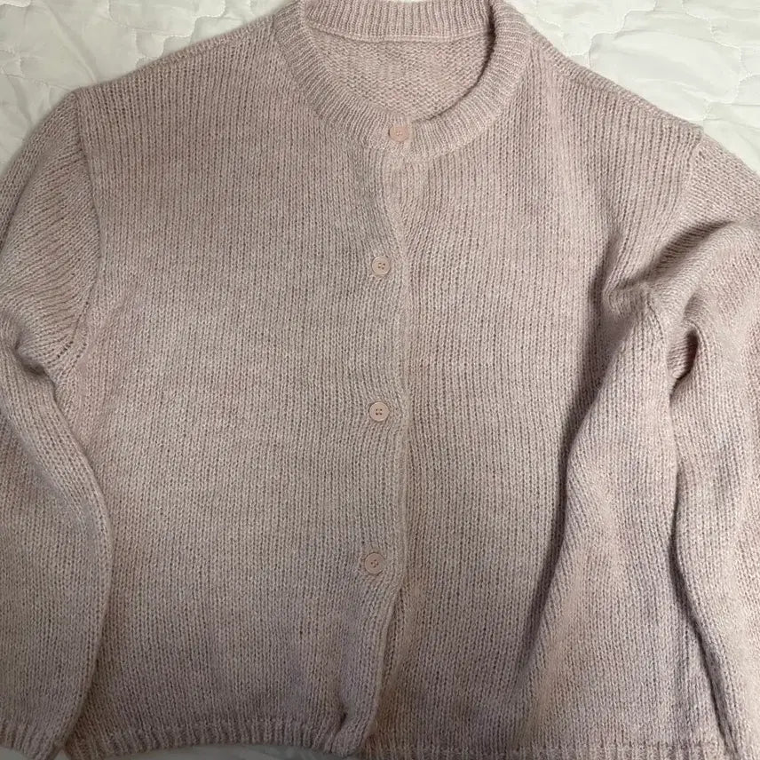 [BUNJANG] Oversized Pink Cardigan / 보세 핑크 가디건 오버사이즈