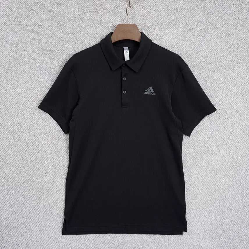 [BUNJANG] Adidas Golf Men's Performance Short Sleeve Polo T-Shirt Black / 아디다스 골프 남성 기능성 반팔 카라 티셔츠 95size