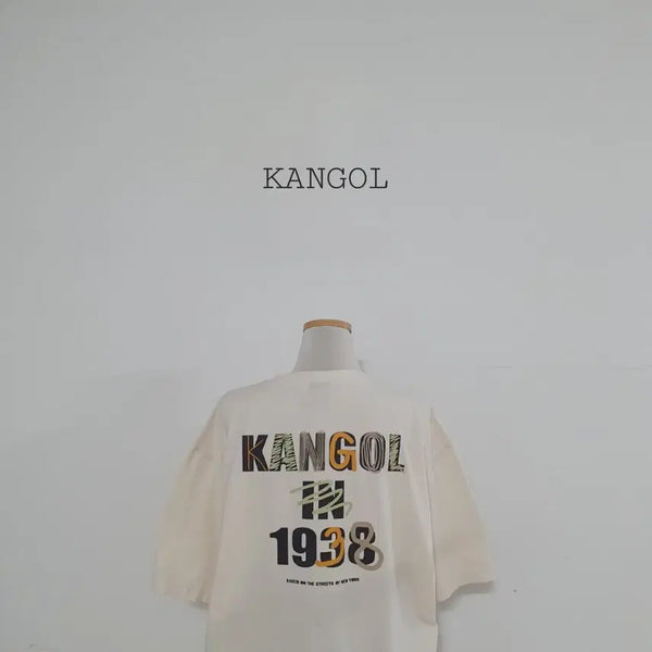[BUNJANG] Kangol 1938 Printing Big Logo Short Sleeve T-Shirt Ivory / 세일)No.26071501 캉골 반팔티 1938 프린팅 빅로고 아이보리