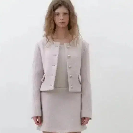 [BUNJANG] LIZ Classic Tweed Jacket & Skirt Set / 리즈 Classic tweed 클래식 트위드 자켓 스커트 셋트