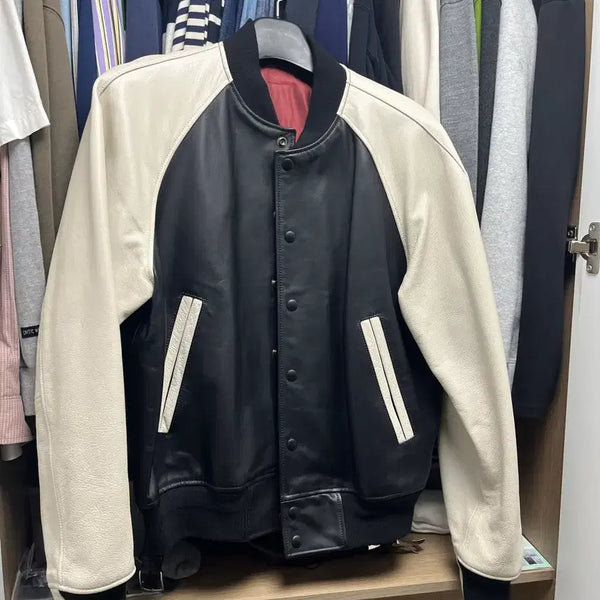 [BUNJANG] Glinpark Varsity Leather Jacket / 글린파크 바시티 자켓 레더