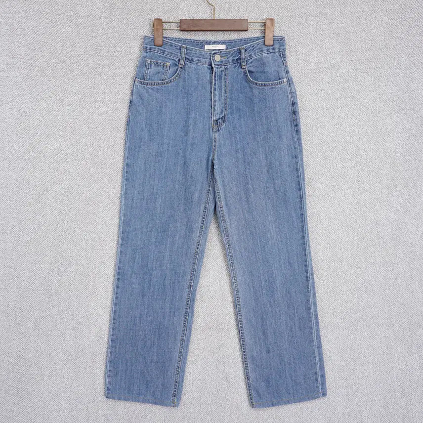 [BUNJANG] Edmore Moiety Women's Summer Straight Wide-Leg Denim Pants (Size M) / 에드모어 Moiety 여성 썸머 와이드 일자핏 데님 팬츠 M