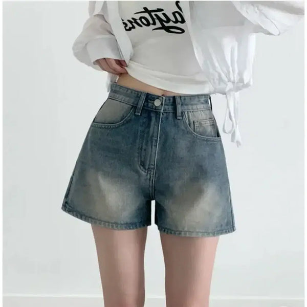 [BUNJANG] A-Line Denim Shorts / A라인 데님 숏팬츠