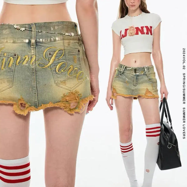 [BUNJANG] 1jinn Studio Denim Mini Skirt / 1jinn studio 원진 스튜디오 데님 미니 스커트