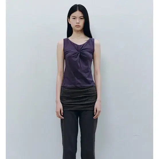 [BUNJANG] Caselle Soft Twist Sleeveless Top Purple OS / 카셀레 소프트 트위스트 민소매 퍼플