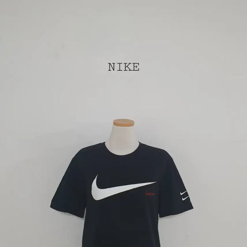 [BUNJANG] Nike Double Swoosh T-Shirt Black / 세일)No.26071505 나이키 더블 스우시 반팔 티셔츠 블랙