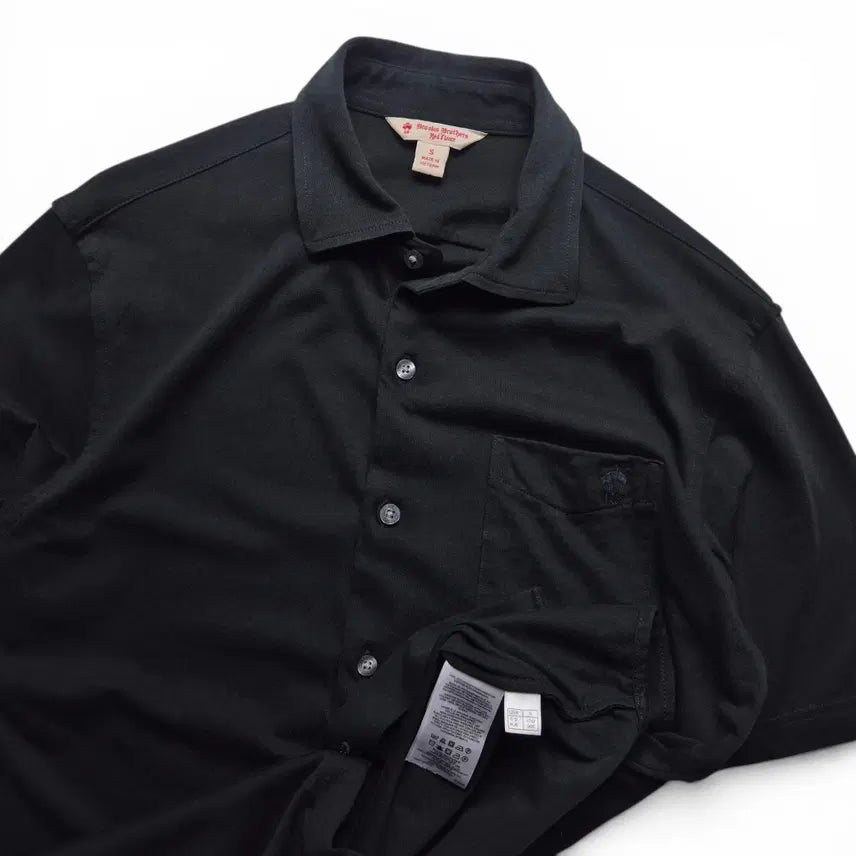 [BUNJANG] Brooks Brothers Cotton Half Shirt Black Size S / [3일간 20%할인] [S] 브룩스브라더스 코튼 하프셔츠 블랙