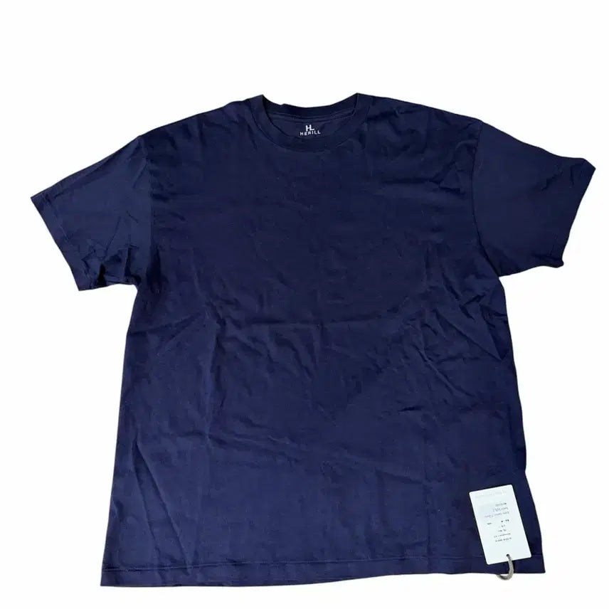 [BUNJANG] HERILL Subin Cotton Short-Sleeve T-Shirt Navy Size 1 / [새상품] 헤릴 HERILL 수빈코튼 반팔 네이비 1size