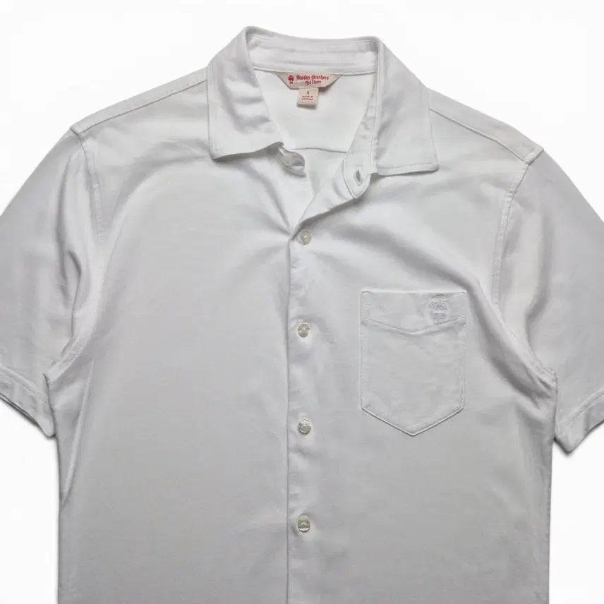[BUNJANG] Brooks Brothers Cotton Half Shirt White - Size S / [3일간 20%할인] [S] 브룩스브라더스 코튼 하프셔츠 화이트