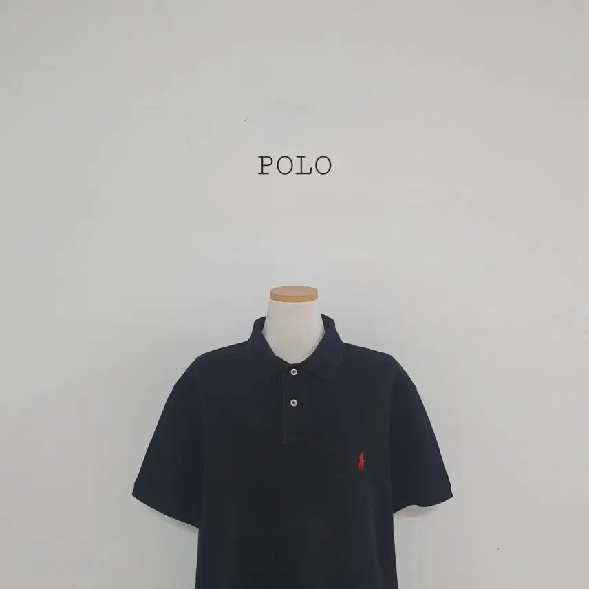 [BUNJANG] Polo Ralph Lauren Black Short Sleeve Polo Shirt - Size L / No.26071510 폴로 랄프로렌 블랙 반팔 폴로티