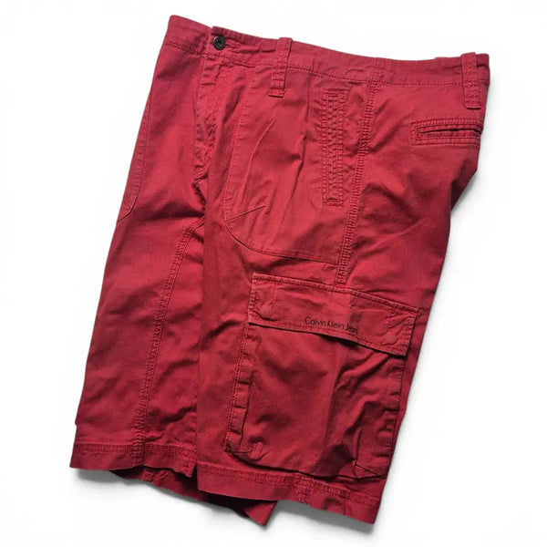 [BUNJANG] Calvin Klein Cargo Shorts Red Size 32 / [3일간 20%할인] [32] 캘빈클라인 카고쇼츠