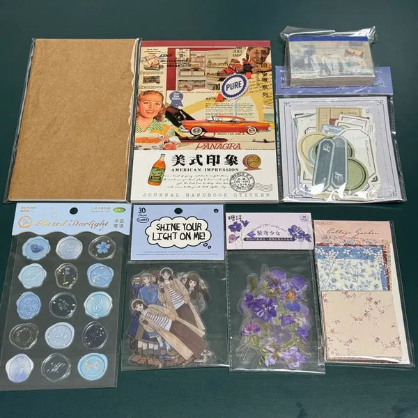 [BUNJANG] Vintage Aesthetic Diy Sticker Set / 감성 빈티지 다꾸 일괄 세트