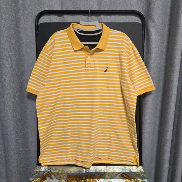 [BUNJANG] Nautica Yellow Short Sleeve T-Shirt XL / Nautica 노티카 반팔 티셔츠 XL(105)