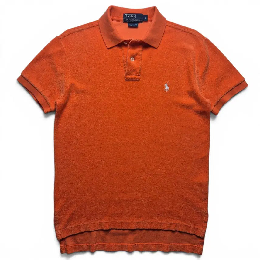[BUNJANG] Polo Ralph Lauren Terry Fabric Collar T-Shirt Orange - Size S / [3일간 20%할인] [S] 폴로 랄프로렌 테리원단 카라티