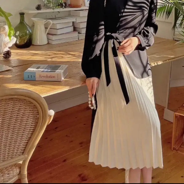 [BUNJANG] Riri & Co Black Ribbon Dress / 새상품]블랙 리본 배색 리리앤코 원피스 하객룩 최고