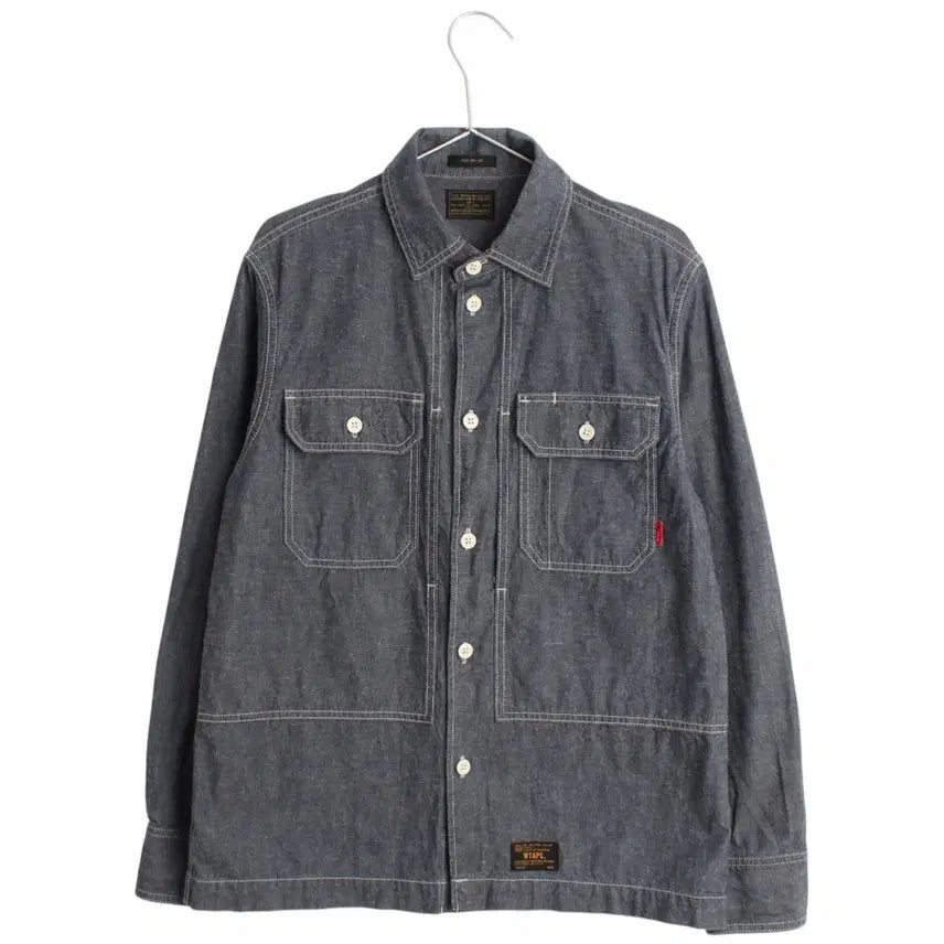 [BUNJANG] WTAPS Utility Chambray Shirt Size 2 / 2 더블탭스 유틸리티 샴브레이 셔츠